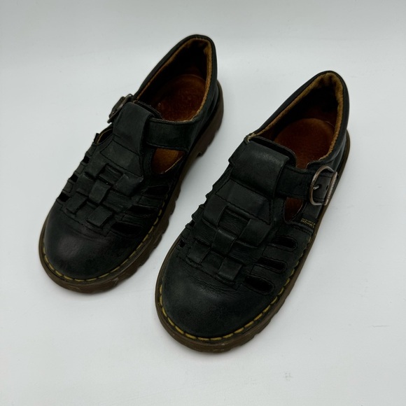 Dr. Martens Other - Doc Martens Mary Jane Fisherman Vintage Black Leather Size 11 Made In England